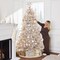 Best Choice Products Prelit Artificial Tinsel Christmas Tree Festive Holiday Decoration w/ Stand - Silver